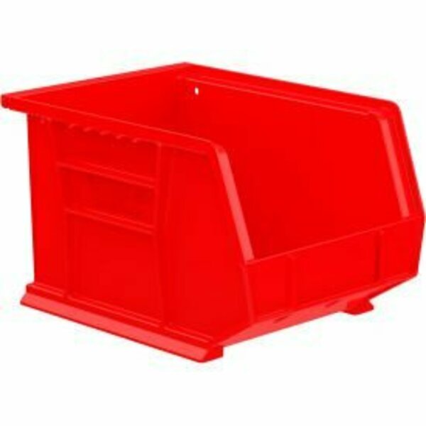 Akro-Mils Hang & Stack Storage Bin, Plastic, Red, 6 PK 30239 RED